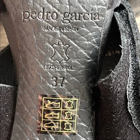 Pedro Garcia Black Sandals with Chunky Heel and Crisscross Straps - Picture 11 of 16